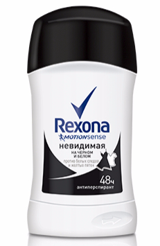 Рексона кар 40 г (жен) Невидим. на черном и белом (6)