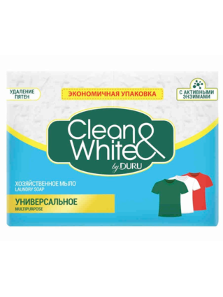 Дуру Мыло хоз Clean & White 4*125г (21) Универсальное