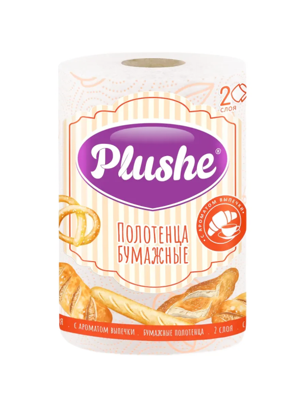 Плюше Полотенце бумаж 1рул. 2сл 30 м С ароматом выпечки (18)