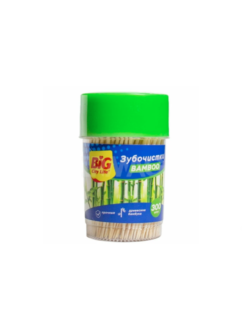 Биг Сити Зубочистки Бамбук 300 шт 