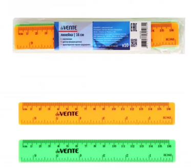 Линейки 16 см (пласт) deVENTE 5091326 ассорти