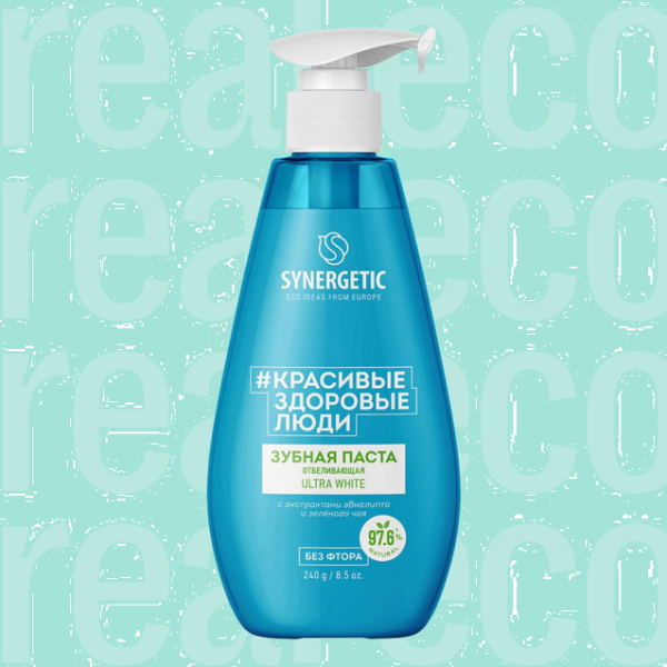 Синергетик Зуб паста 240 г отбеливающая 