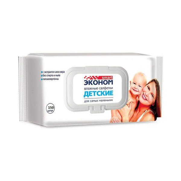 Влаж. салф 150шт Эконом Smart ДЕТСКИЕ