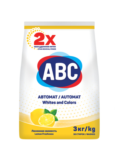 АВС Порошок д/стирки Лимон универсальный 3 кг 