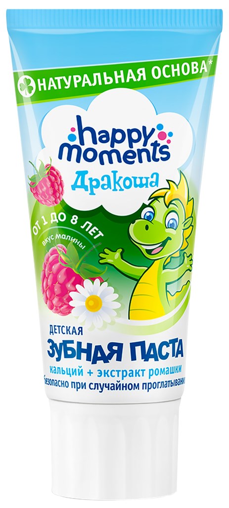 Зубн паста ДРАКОША гелевая Малина 1-8лет 60мл