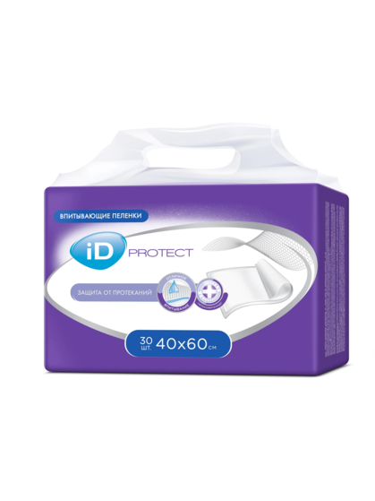 Пелёнки Disposable underpads ID Protect 60*60 30шт