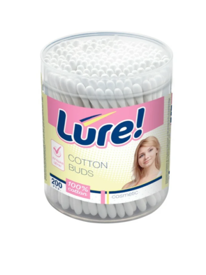 Ватные палочки Люр 200 шт (стакан)
