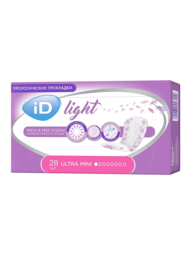 Урологические прокладки ID Light Ultra mini 28 шт