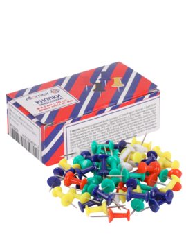 Кнопки силовые 50шт 8,5мм Attomex 4132315 цветные картонная коробка