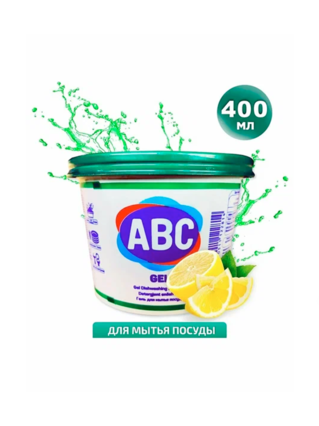 АВС Гель паста для мытья посуды лимон 400 гр