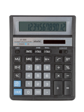 Калькулятор настольный 12 разрядов Attache AF-888/1550712 двойное питание 204*158*32мм черный