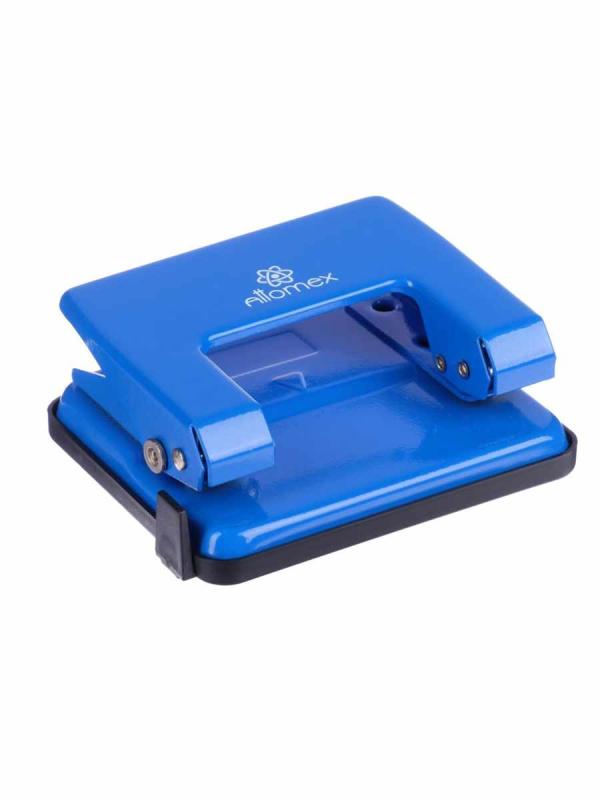 Дырокол на 20л металлический с линейкой Attomex 4020305 синий