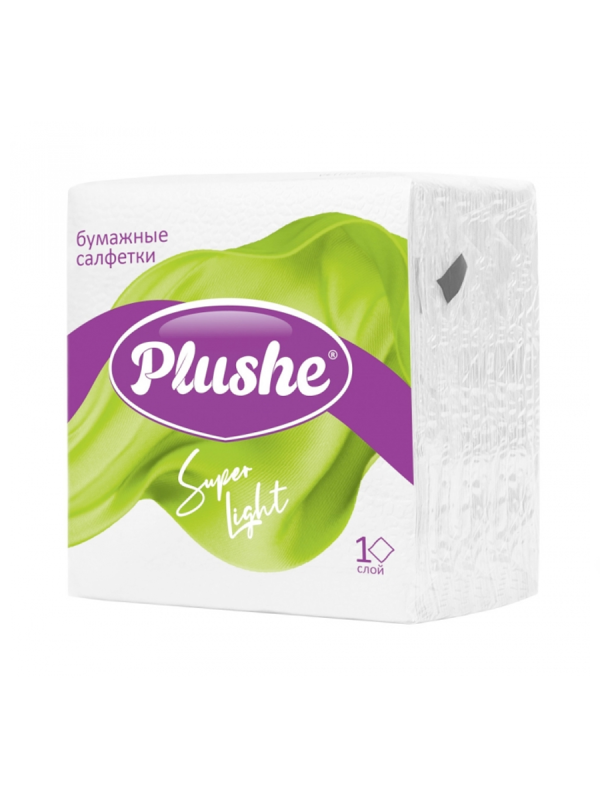 Плюше Салфетка бумажная 225*225 Супер лайт 1-сл 70л  (20шт)