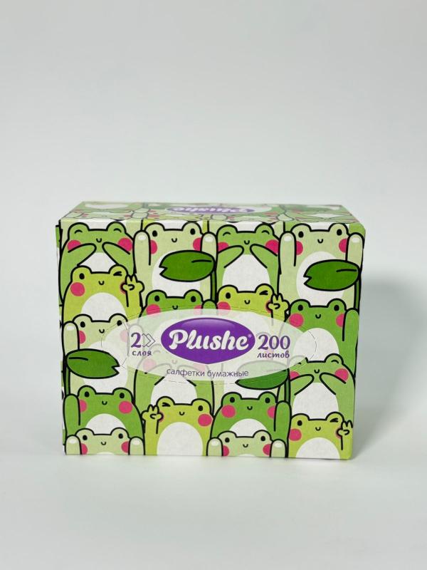 Плюше Салфетка бумажная Спасибо V-сложение 2х-сл.200л 