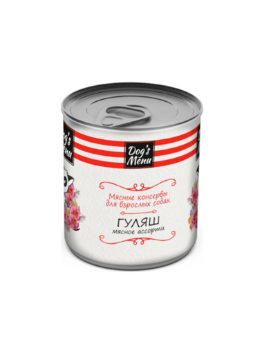 Корм для собак Dog`s Menu 750 г взрослых гуляш мясное ассорти,консервы 1х9  {9}