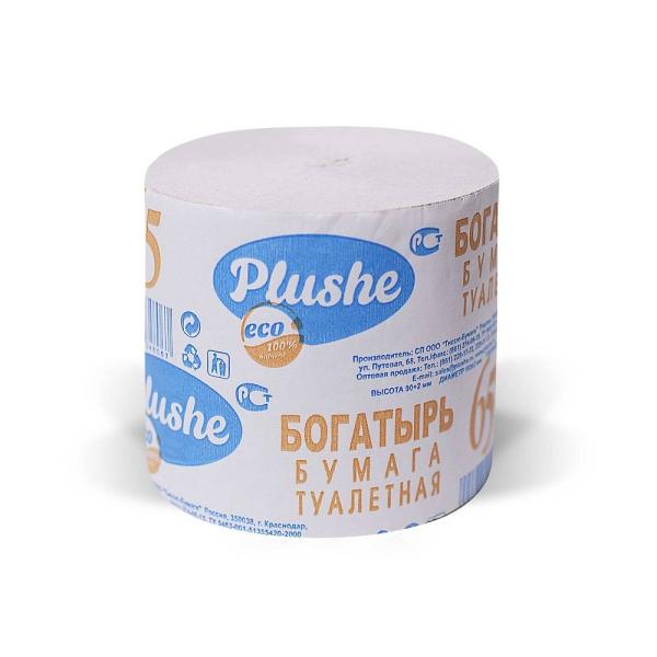 Плюше Туал бум макул Богатырь 65 м серая б/втулки (30шт/уп)