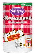 Плюше Полотенце бумаж 1рул. 2сл 25 м Домашние полотенчики