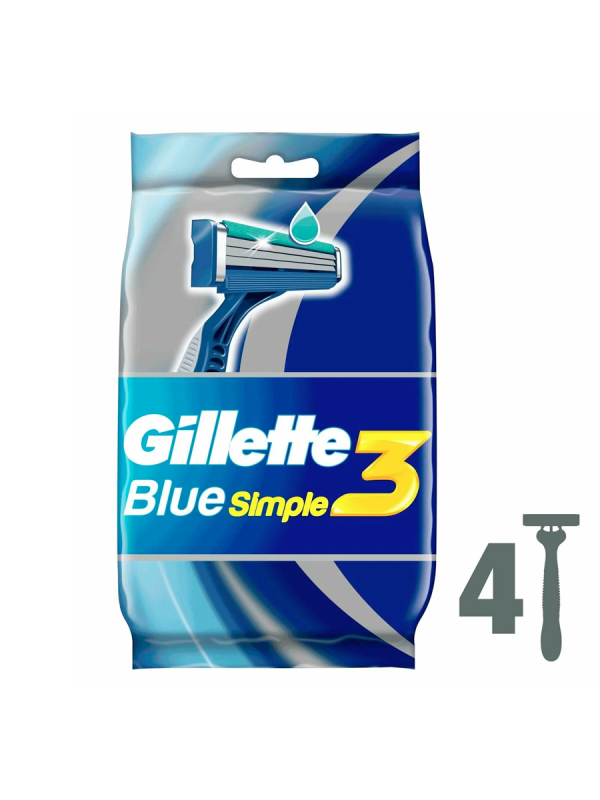 Жилетт Блю Симпл бритвы одноразовые 4 шт