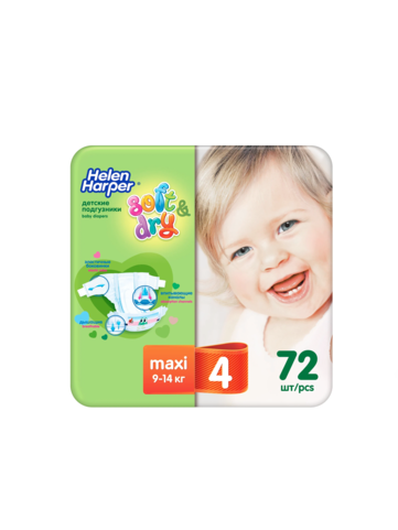 Подгузники Хелен Харпер Soft & Dry Maxi (№4) 72шт