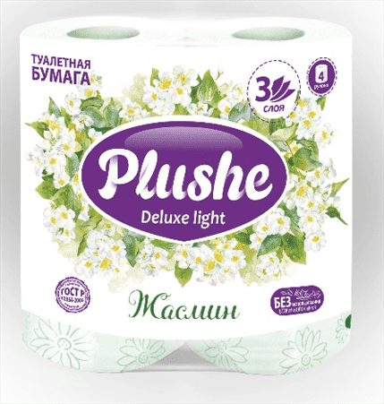 Плюше Туал бум Делюкс 4 рул. 3сл. Жасмин