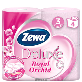 Зева Туал бум Делюкс 3-сл Орхидея 4 шт