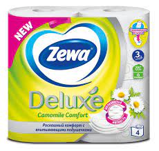 Зева Туал бум Делюкс 3-сл Ромашка 4 шт