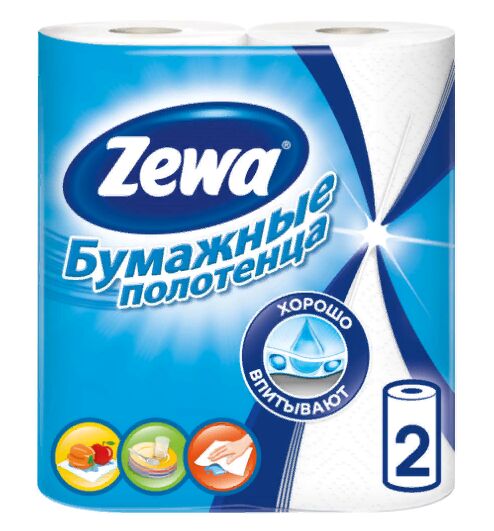 Зева Полотенце бумаж Белая 2рул/уп