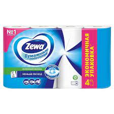 Зева Полотенце бумаж Белая 4рул/уп 