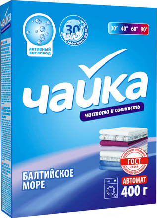 Чайка Порошок д/стирки универс авт Балтийское море 400 гр (18)