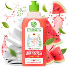 Синергетик Гель д/мытья посуды 0,5 л Арбуз 