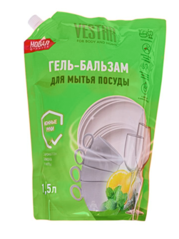 Гель для мытья посуды ВЕСТАР ДП.ФП с ароматом лимона и мяты 1,5л
