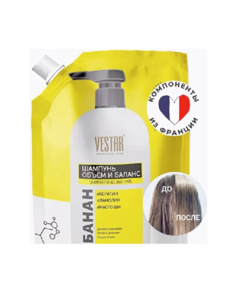 Шампунь сульфатный ДП.ВЕСТАР д/всех типов волос (банан) 0,8 л