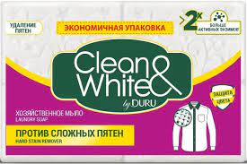      Дуру Мыло хоз Clean & White 4*125г (21) (Против сложных пятен)