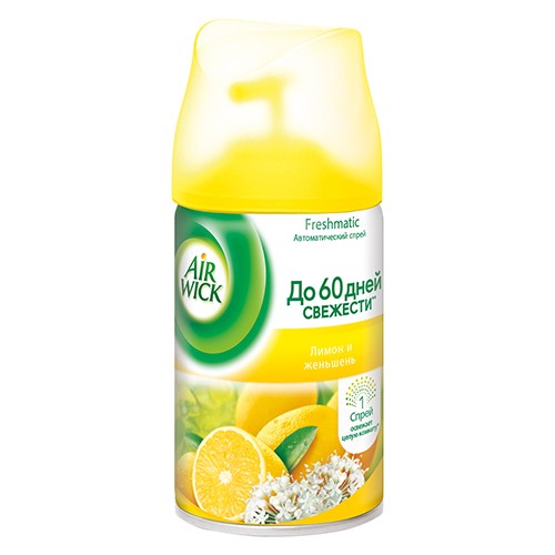 Освеж. Эйрвик запаска 250 мл Лимон и Женьшень (6)