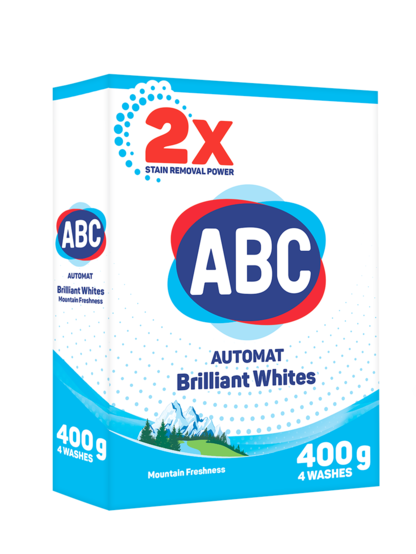 АВС Порошок д/стирки Горная свежесть д/белого ПЭ/упак 400 гр 