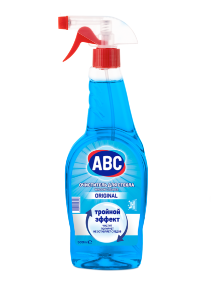 АВС Спрей очиститель д/очистки стекол и зеркал Тройной эффект 750 мл