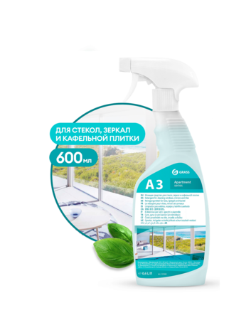 А3 Моющ ср-во Apartment Series д/стёкол, зеркал и каф плитки с тригером 600 мл