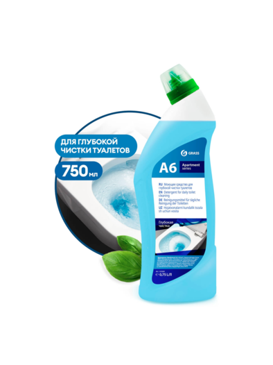 А6 Моющ ср-во Apartment Series д/глубокой чистки туалетов (флакон 750 мл)