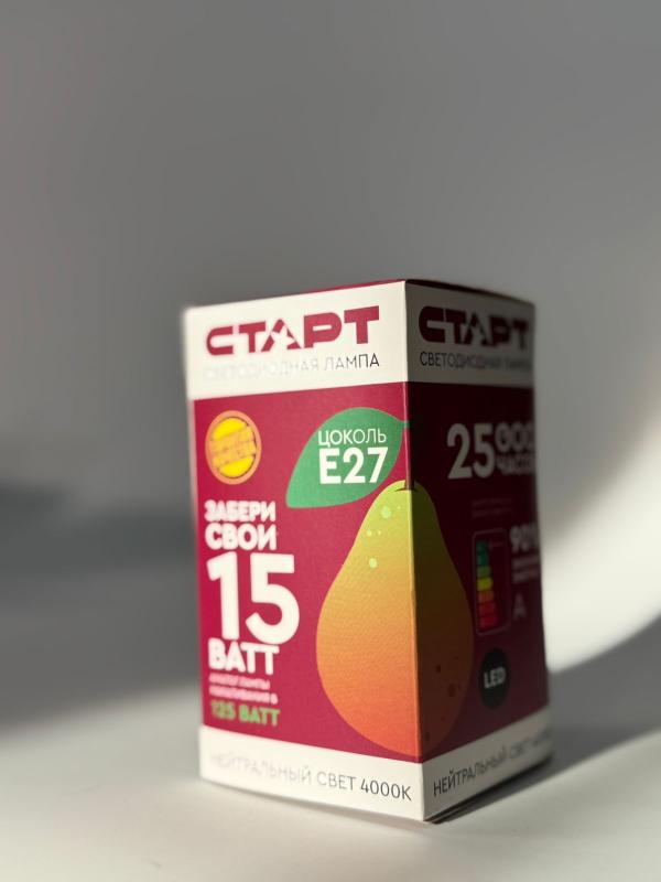 Лампа LED СТАРТ ECO GLS 15 Вт, Е27 2700K