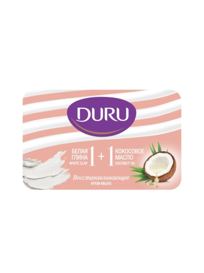 Дуру Мыло 1+1 Глина и Кокос масло 80г (72)