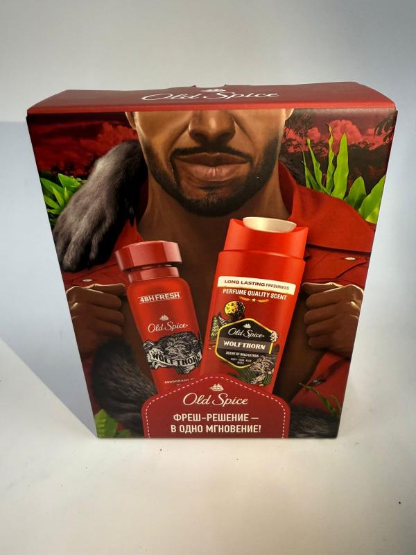 ПН OLD SPICE Аэрозольный дезодорант 150мл+Гель для душа 250мл Wolfthorn