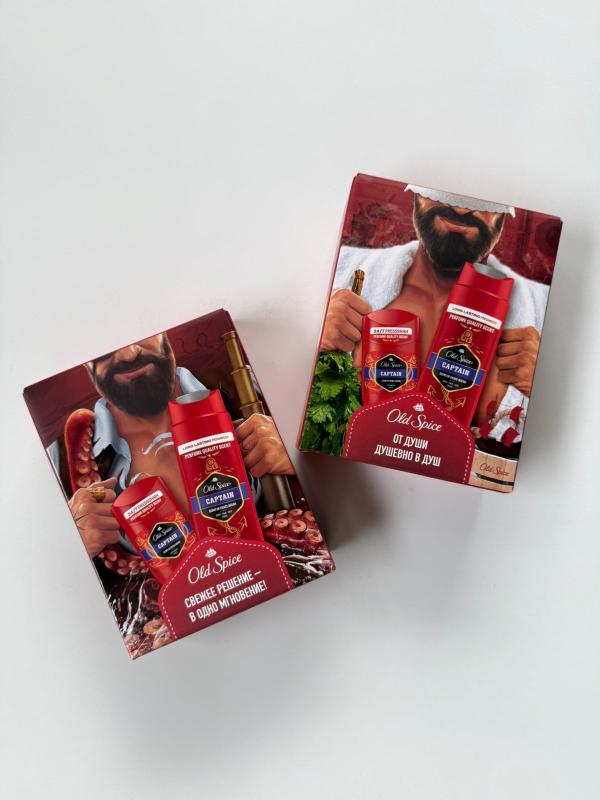 ПН OLD SPICE Твердый дезодорант Captain 50мл+Гель для душа + шампунь 2в1 Captain 250мл