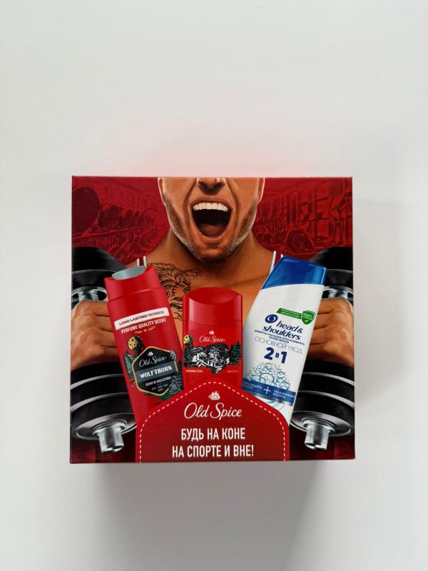ПН OS Тв. Дезодорант50+Гель для душа+шмп250 Wolfthorn+HS Шампунь и блз против перхоти 2в1 ОснУход200