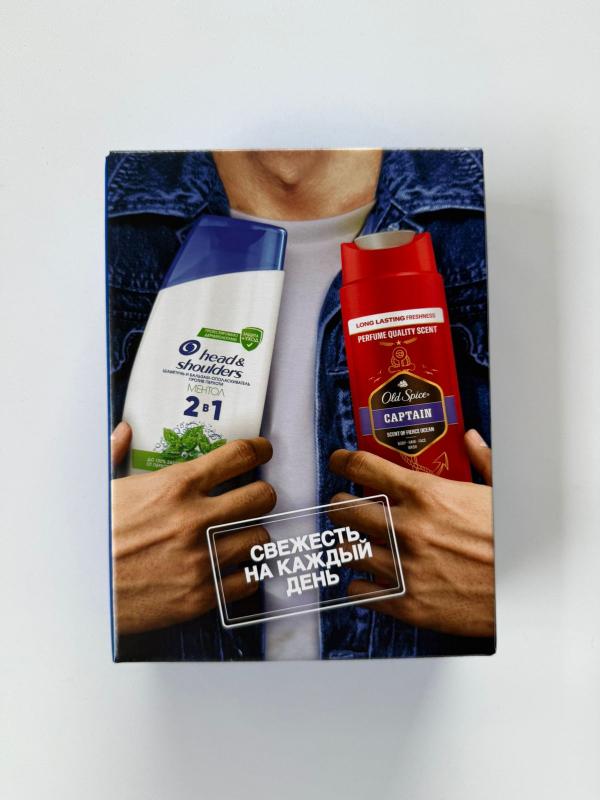 ПН HS Шампунь и блз против перхоти 2в1 Ментол 200мл+OS Гель для душа + шампунь 2в1 Captain 250мл