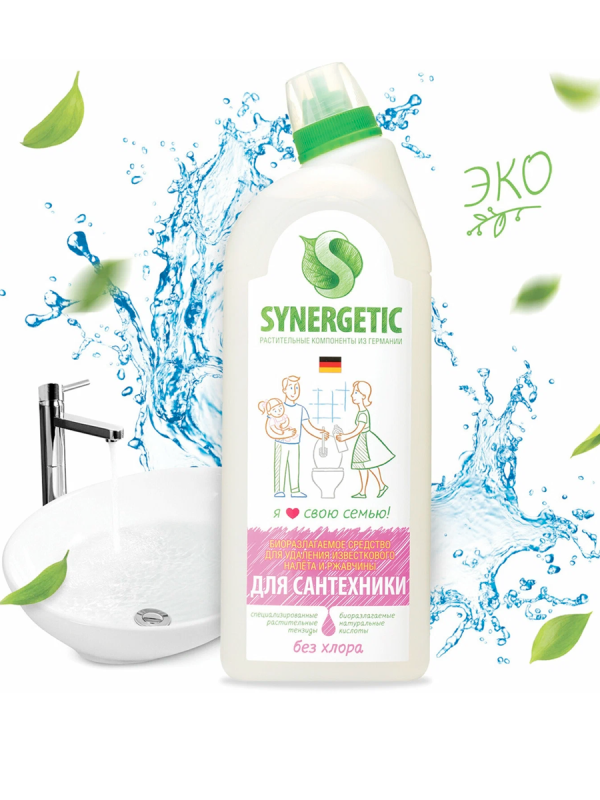 Синергетик ср-во д/сантехники 1л Кислотное 