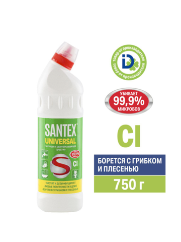 ДБХ Сантекс Гель с хлором UNIVERSAL 750 мл