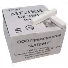 Мел школьный бел 100шт d-12мм МШБ-100