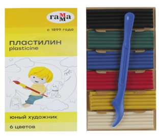 Пластилин 6цв 