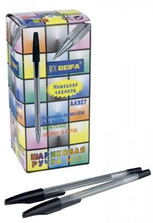 Ручка шар. Beifa 927 Оригинал (чёрн)  50 шт (200) 
