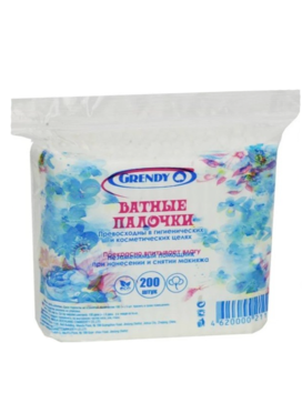 Гренди Ватные палочки п/э 200 шт/28
